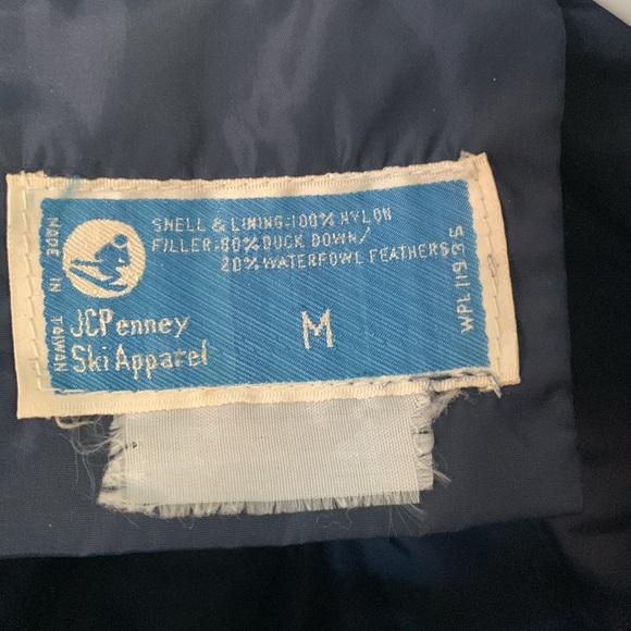 Vintage JCPenney down ski vest navy size M - Picture 2 of 6